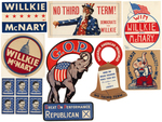 GROUP OF 22 PIECES OF WILLKIE CAMPAIGN EPHEMERA.