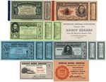 1932-1948 LOT OF SIX CONVENTION TICKETS AND TWO BOOKLETS.