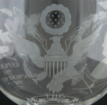 EXCEPTIONAL FRANKLIN D. ROOSEVELT ETCHED GLASS GOBLET CELEBRATING THE REPEAL OF PROHIBITION.