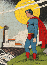 "SUPERMAN, THE MAN OF TOMORROW" BOXED 300-PIECE SAALFIELD PUZZLE.