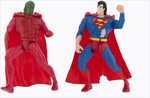 KENNER MAN OF STEEL FIGURE TEST SHOT PAIR SOLAR SUIT AND FULL ASSAULT SUPERMAN.