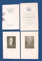 HOOVER 1929 INAUGURAL PACKAGE PLUS TWO INVITATIONS AND EFREM ZIMBALIST PROGRAM.