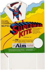 AIM TOOTHPASTE "SUPERMAN KITE" BIN TOPPER SIGN.