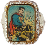 SUPERMAN 1960s FLICKER/FLASHER RING SET.