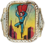 SUPERMAN 1960s FLICKER/FLASHER RING SET.