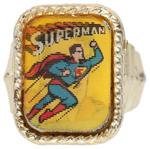 SUPERMAN 1960s FLICKER/FLASHER RING SET.