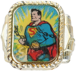 SUPERMAN 1960s FLICKER/FLASHER RING SET.