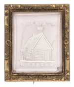 “HARRISON & REFORM” VERTICAL FORMAT 1840 BROOCH IN PALE PINK.