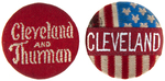 CLEVELAND 1888 SIX CLOTH COVERED LABEL STUDS.