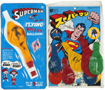 SUPERMAN CARDED BALLOON NOVELTY PAIR.