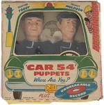 "CAR 54 WHERE ARE YOU?" BOXED HAND PUPPET PAIR.