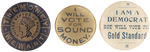 McKINLEY 1896 PRO GOLD 5 BUTTONS AND 3 LAPEL STUDS.