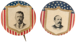 ROOSEVELT AND PARKER MATCHING PAIR OF 1904 BUTTONS.