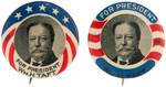 TAFT GRAPHIC BUTTON PAIR BY MOFFETT STUDIOS, CHICAGO  HAKE #51 AND #56.