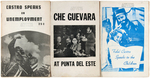 FOUR CUBAN REVOLUTION BOOKLETS WITH SPEECHES BY FIDEL CASTRO AND CHE GUEVARA.