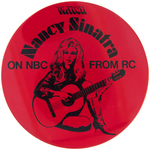 NANCY SINATRA 1967 NBC TV SPECIAL PRE EVENT PROMOTION BUTTON.