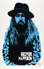 GEORGE HARRISON 1970 BLACKLIGHT POSTER.