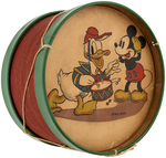 MICKEY MOUSE & DONALD DUCK RARE TOY DRUM.