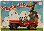 "CIRCUS JEEP" BOXED FRICTION TOY.