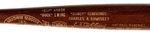 NATIONAL BASEBALL HALL OF FAME LIMITED EDITION/NUMBERED BAT WITH 1939 INDUCTEE CLASS.