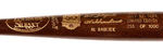 NATIONAL BASEBALL HALL OF FAME LIMITED EDITION AND NUMBERED BAT WITH 1989 INDUCTEE CLASS.