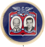 THREE IKE/NIXON JUGATE BUTTONS.