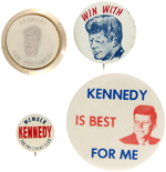 KENNEDY ITEMS INCLUDING TIE CLIP AND THREE BUTTONS.