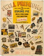 ESKIMO PIE PREMIUMS SIGN WITH MICKEY MOUSE & DICK TRACY.
