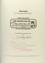 "BURNE HOGARTH'S THE GOLDEN AGE OF TARZAN 1939-1942" SIGNED LIMITED EDITION HARDCOVER & PRINT.