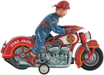 "FIRE PATROL" BOXED BATTERY-OPERATED MOTORCYCLE.