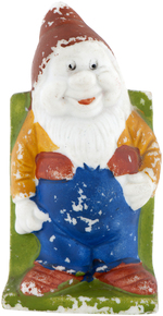 SNOW WHITE AND THE SEVEN DWARFS - HAPPY BISQUE TOOTHBRUSH HOLDER.