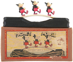 "MICKEY MOUSE" BOXED CELLULOID TRIO ON BRIDGE.