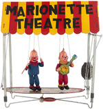 "MARIONETTE THEATRE" ELABORATE BOXED WIND-UP.