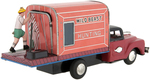 "HUNTER TRUCK WITH LION AND HUNTER" BOXED FRICTION TOY.