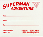 MACY'S "SUPERMAN ADVENTURE" CONTEST ENTRY BLANK.