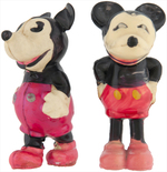 MICKEY MOUSE PLASTER-FILLED CELLULOID FIGURE PAIR.