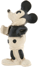 MICKEY MOUSE FIGURAL DIXON PENCIL HOLDER & BOXED COLORED PENCILS.