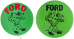 PAIR OF SCARCE "FORD" FIGHTING ELEPHANT BUTTONS.