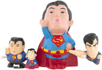 SUPERMAN LOT OF 14 JAPANESE ITEMS MOSTLY SUPER-DEFORMED FIGURES.