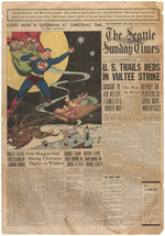 "EVERY MAN A SUPERMAN AT CHRISTMAS" 1940 SEATTLE NEWSPAPER.