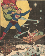 "EVERY MAN A SUPERMAN AT CHRISTMAS" 1940 SEATTLE NEWSPAPER.