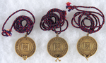 LADIES SOCIETY BROTHERHOOD OF LOCOMOTIVE FIRE MEN & ENGINE MEN TEN RIBBON BADGES & THREE MEDALLIONS.