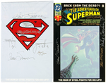 "THE DEATH OF SUPERMAN" & RELATED MULTI-SIGNED COMIC BOOK/GRAPHIC NOVEL LOT.