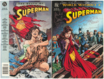 "THE DEATH OF SUPERMAN" & RELATED MULTI-SIGNED COMIC BOOK/GRAPHIC NOVEL LOT.