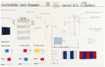 DC COMICS PROPOSED CLOTHING LINE ORIGINAL ART/PRODUCTION NOTES WITH SUPERMAN, BATMAN & WONDER WOMAN.