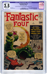 "FANTASTIC FOUR" #1 NOV. 1963 CGC RESTORED APPARENT 2.5 MODERATE (C-3) GOOD+ (FIRST FANTASTIC FOUR).