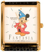 "FANTASIA" HIGH QUALITY SEIKO WATCH FEATURING MICKEY MOUSE AS SORCERER'S APPRENTICE.