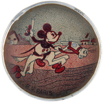 UNLICENSED MICKEY AND DONALD DEXTERITY PUZZLES AND MICKEY LITHO TIN TOP.