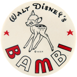 BAMBI 1942 RARE MOVIE PROMOTION BUTTON FROM DISNEY STUDIOS.