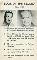 EISENHOWER AND ADAM CLAYTON POWELL CIVIL RIGHTS RELATED CARD.